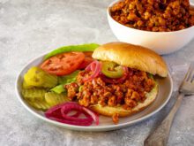 a sloppy joe sandwich ready to eat