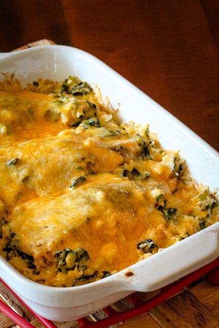 turkey tenderloin and rice casserole in the baking dish