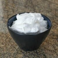 whipped cream in a bowl