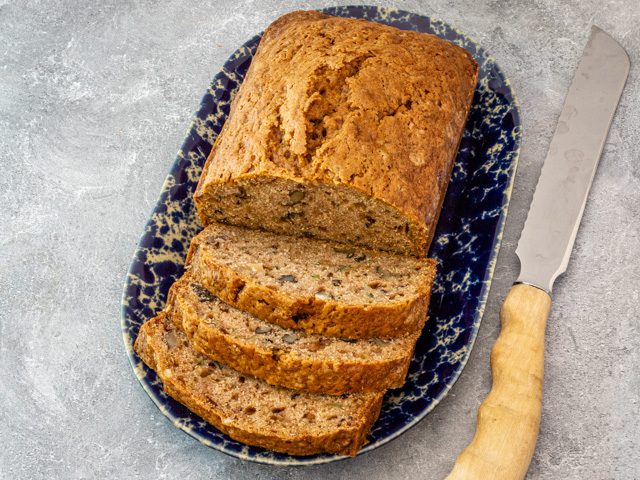 sliced zucchini bread